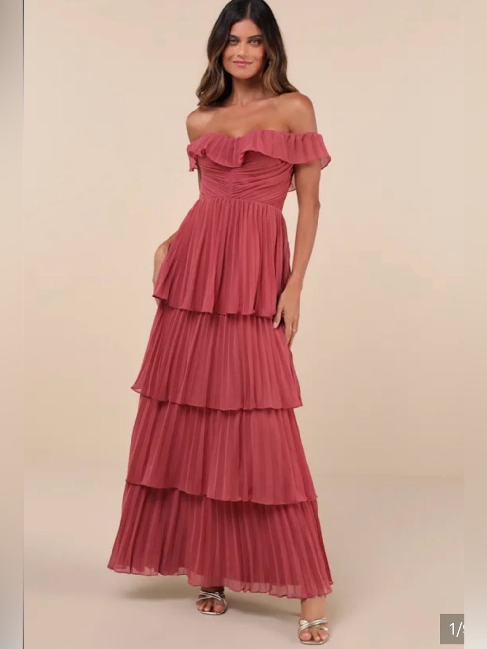 Lulu's Tiered Ruffle Maxi Gown